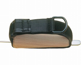 만능커프 가죽 고정 밴드 (나무 손잡이 포함) H-2 관통개 블랙