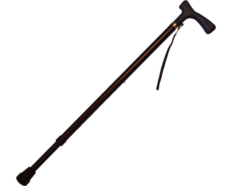 경량 알루미늄 지팡이 (손목 끈 포함) MK65-1 브라운