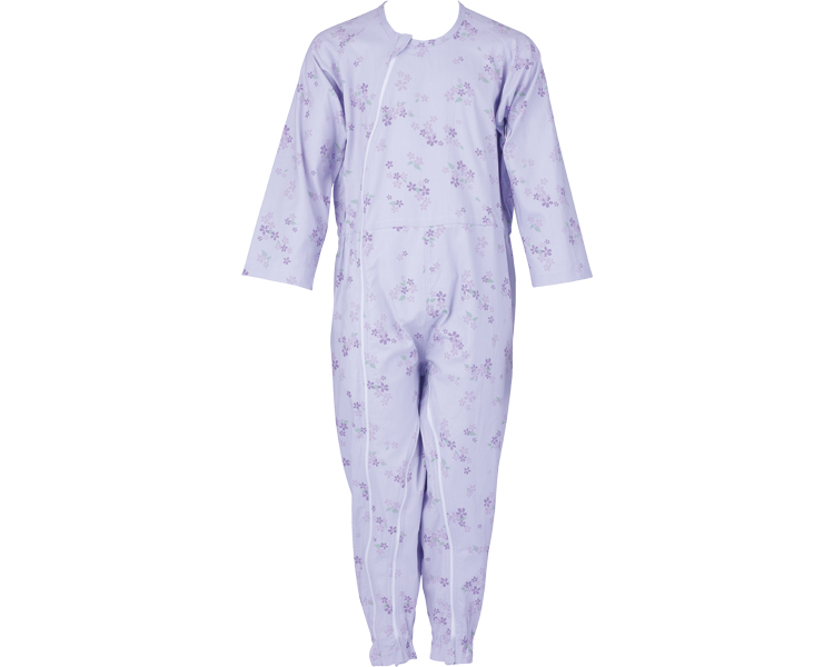 간병 점프슈트 앞트임형 403420 M 퍼플 / 벚꽃무늬