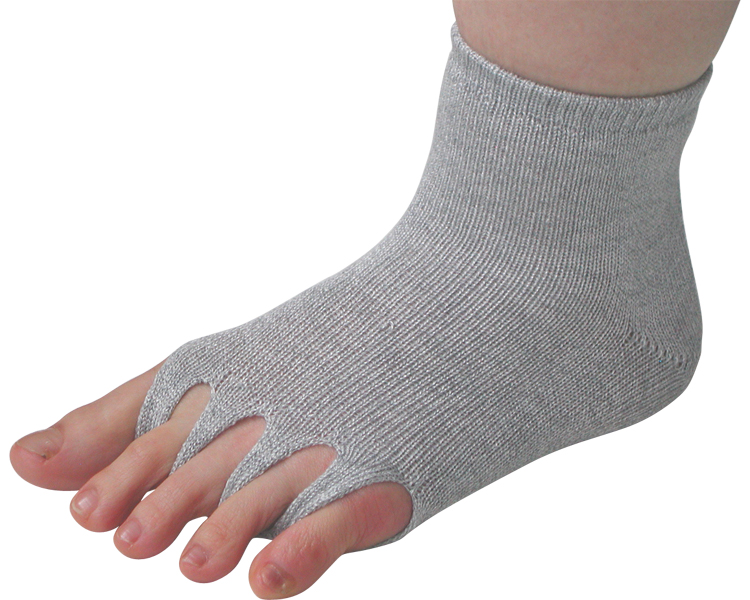 발가락 오픈 건강 양말 M 라이트그레이