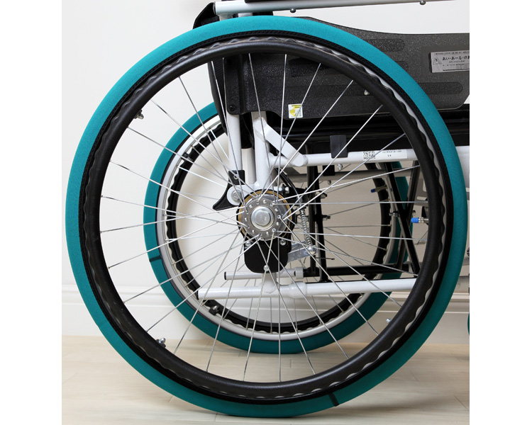 휠체어 바퀴 보호 커버 2개 1세트 소 (S) 그린 15~16인치용