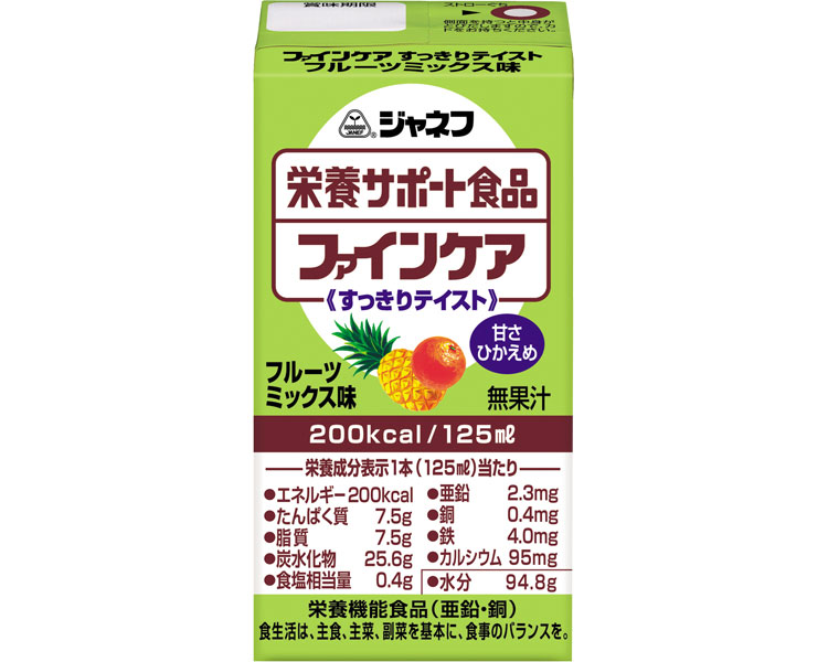 자네트 영양 서포트 식품 200kcal 파인 케어 깔끔한 혼합과일 맛 12962 125mL