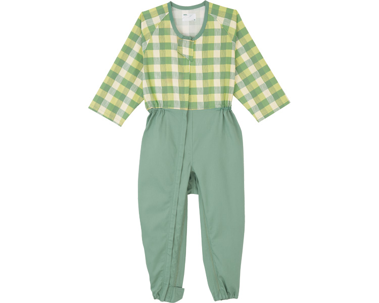 컨비네이션 풀 오픈형 환자복 5738-TA LL 블록그린