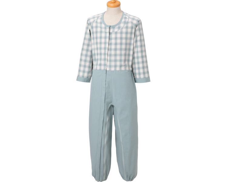 간병용 풀 오픈형 환자복 L 그린