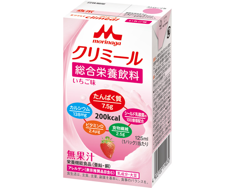 모리나가 크리미 종합영양음료 딸기 맛 650481 125mL