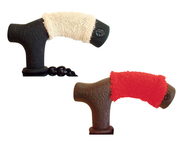 미끄럼 방지 그립 밴드 (푹신형, 2개) 베이지×레드