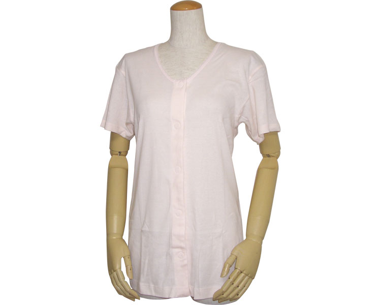 여성 3부 앞여밈 셔츠 (원터치 테이프형) 43253 S 피치