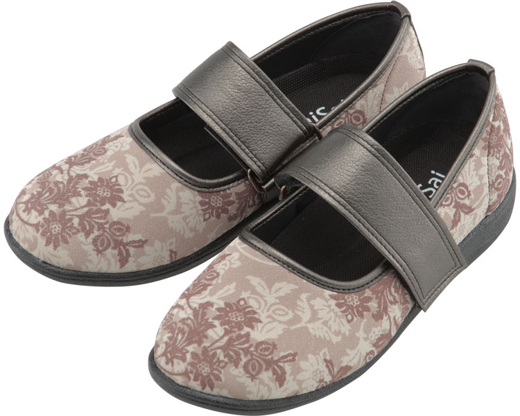 SaiSai 플라워 프린트 W941 여성 26.0cm 클래식 베이지