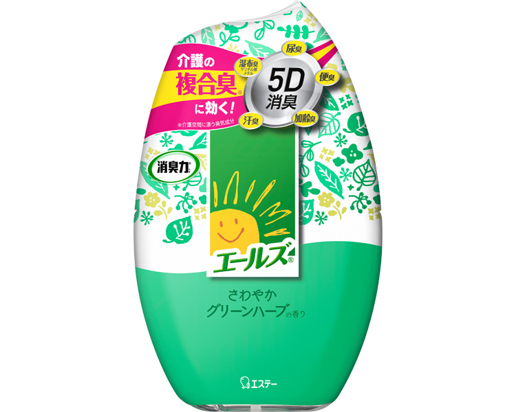 에얼즈 간호 가정용 탈취제 400mL 상큼한 그린 허브