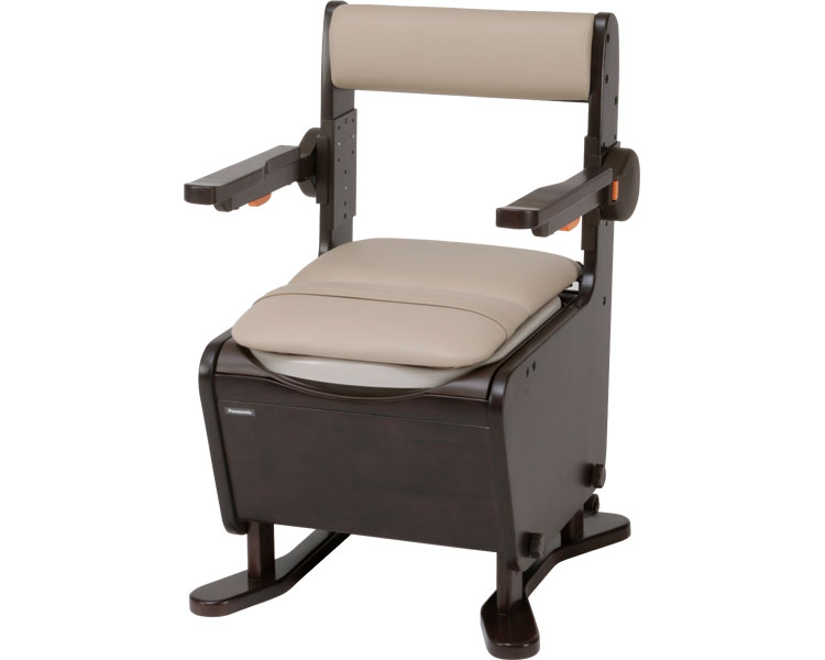 가구형 이동식 변기 팔걸이 접이식 PN-L23417 탈취 소프트 변기 다크 브라운