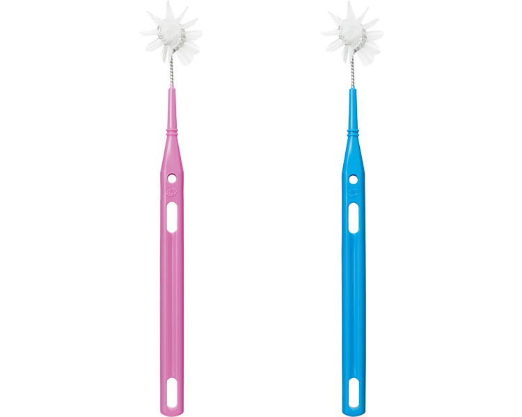 손잡이형 클리너 브러시 (2색1세트) 핑크&블루 각 1 개