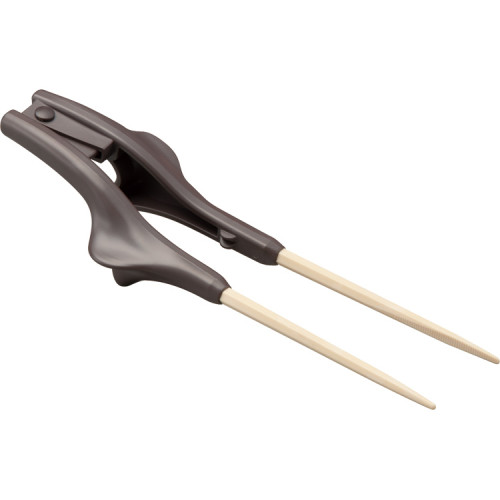 하시조군 클리어 실버 젓가락 S-12 갈색(22cm) 오른손용