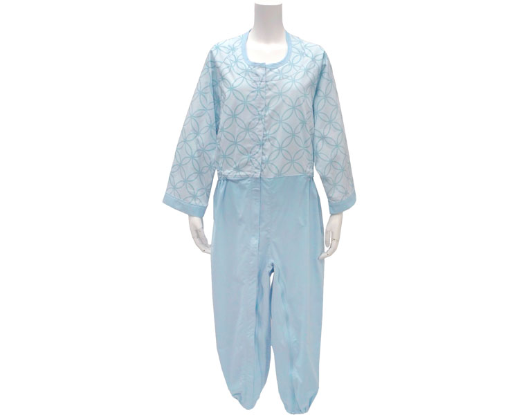 간병용 풀 오픈형 환자복 L 블루