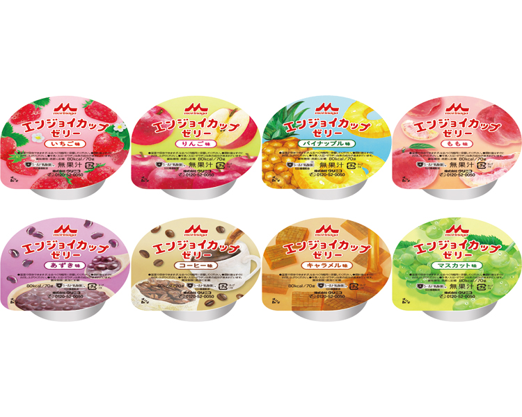 모리나가 엔조이 켑젤리 실드 유산균 8종 세트 딸기, 사과, 파인애플, 복숭아, 팥, 커피, 캐러멜, 청포도 맛 655419 70g×(8종×3개)