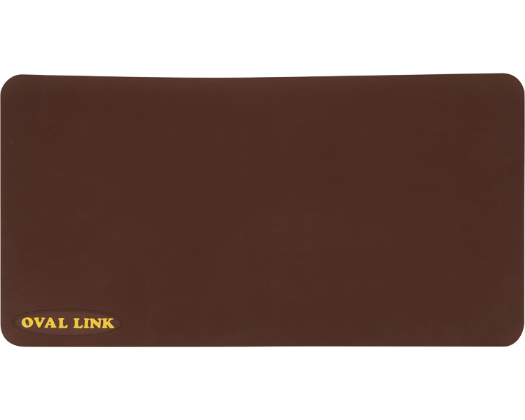 미끄럼방지 타원형 링크 매트 L 사이즈 브라운
