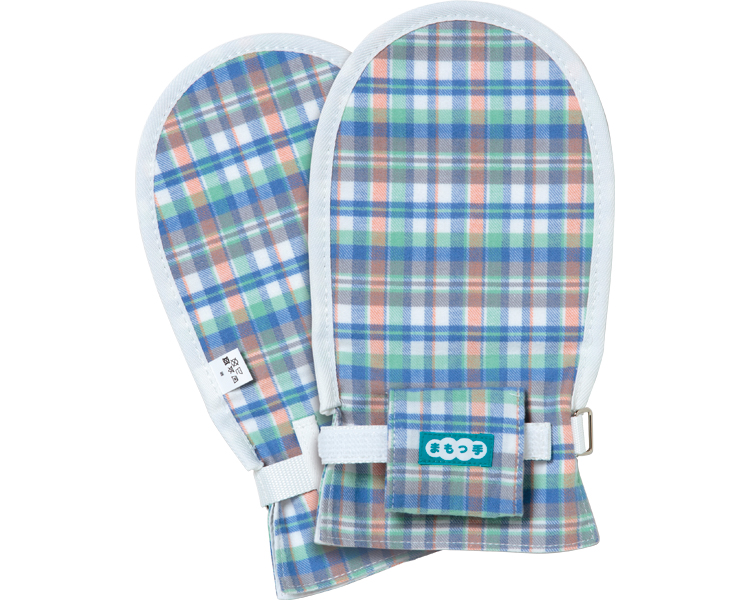 마모 치매 장갑 체크무늬 푸시버튼형 652