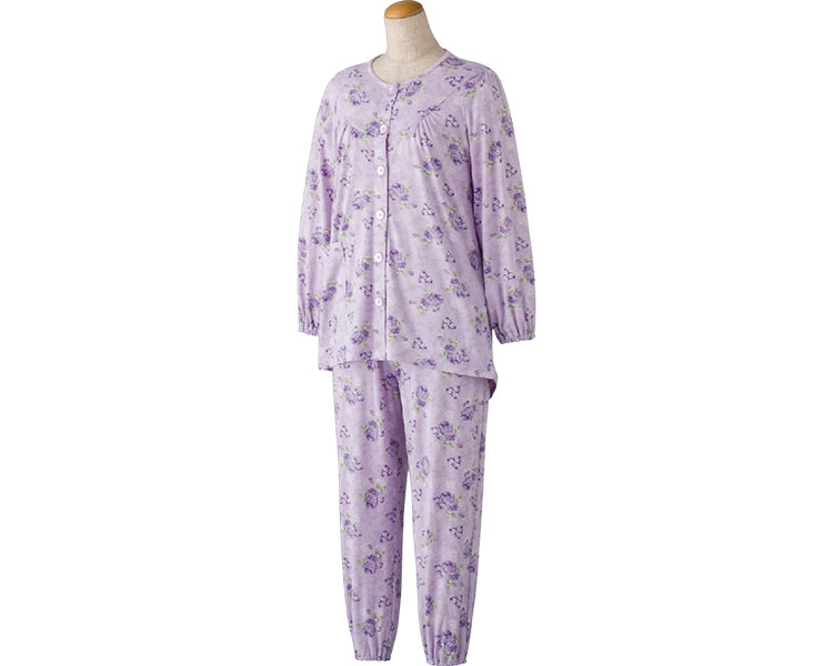 여성 큰 단추 스트래치 잠옷 800342-11 M 퍼플