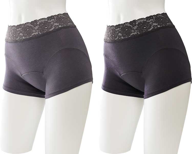 루루오아제 여성 요실금 팬티 30cc TJI-634 2종세트 M (그레이·블랙)