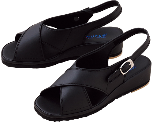 크로스 샌들 750 여성 24.5cm 블랙